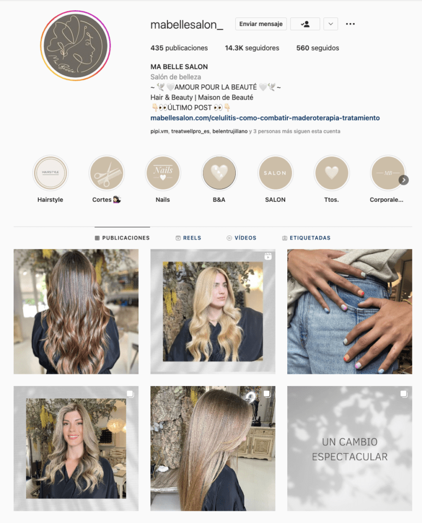 Instagram para peluquerías mejora tu cuenta profesional  Treatwell